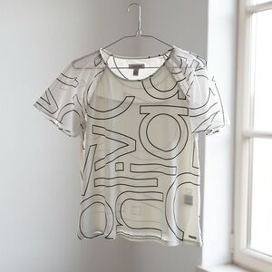 Calvin Klein Collection White Graphic Tee